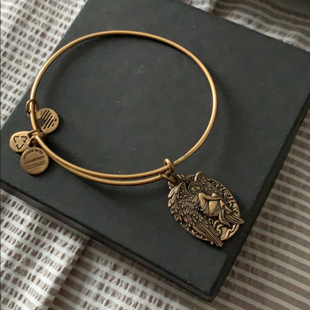 alex and ani rustic gold guardian angel bracelet
